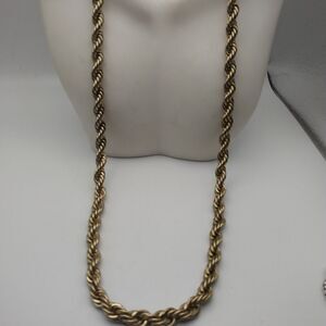 14k stamped‎ estate rope chain necklace gold Bonded luxury styled unisex